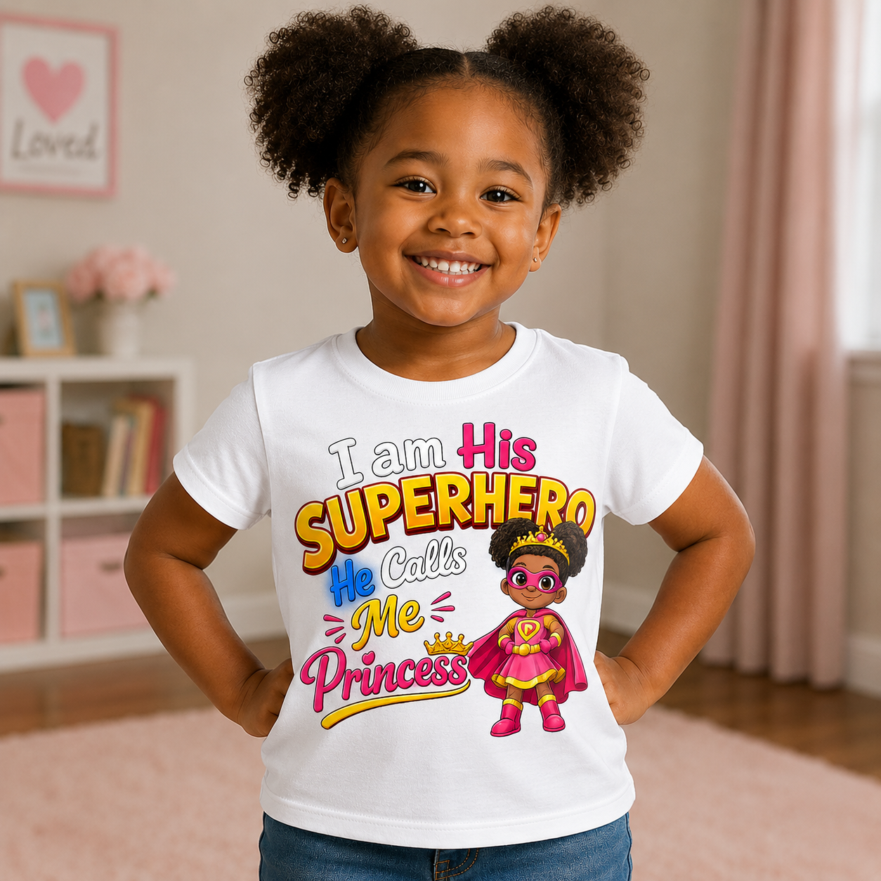 I AM HIS SUPERHERO HE CALLS ME PRINCESS - GIRL - STYLE 1