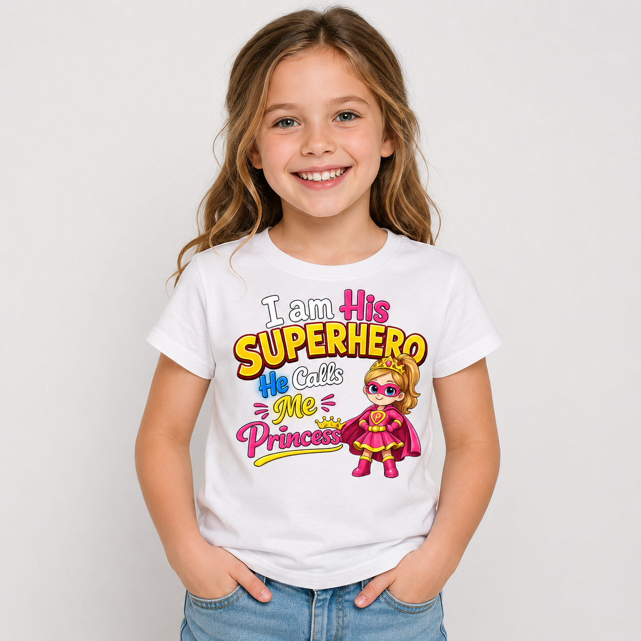 I AM HIS SUPERHERO HE CALLS ME PRINCESS - GIRL - STYLE 2